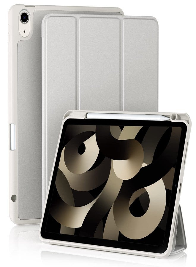 Akkerds جراب Akkerds متوافق مع iPad Air مقاس 11 بوصة من الجيل السابع/السادس (M3/M2) 2025/2024، وجراب iPad Air من الجيل الخامس/الرابع مقاس 10.9 بوصة 2022/2020 مع حامل قلم [تشغيل/إيقاف تلقائي]، رمادي - Image 1